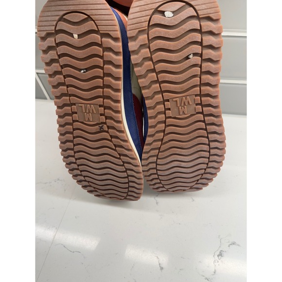 Madewell Women Running Sneakers Shoes Burgundy Cream Yellow Blue Size 8.5‎ - Picture 8 of 8